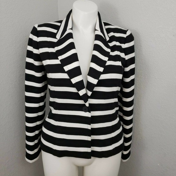calvin klein black and white blazer